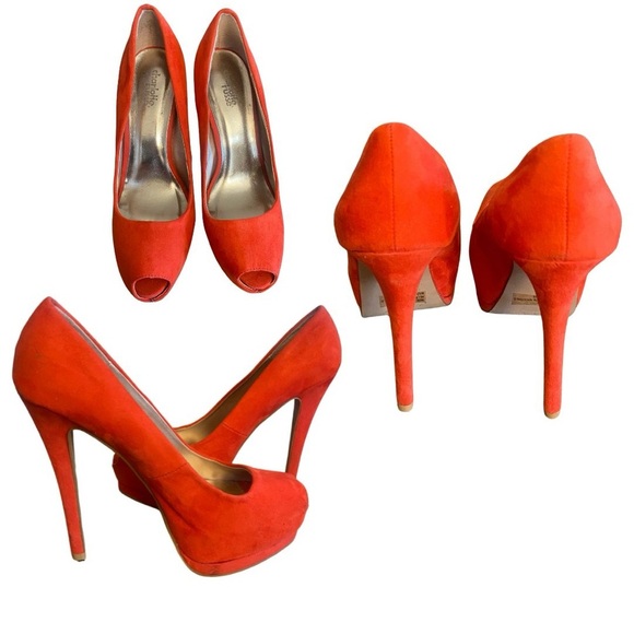 Charlotte Russe Burnt Orange Platform Heels - Picture 2 of 2